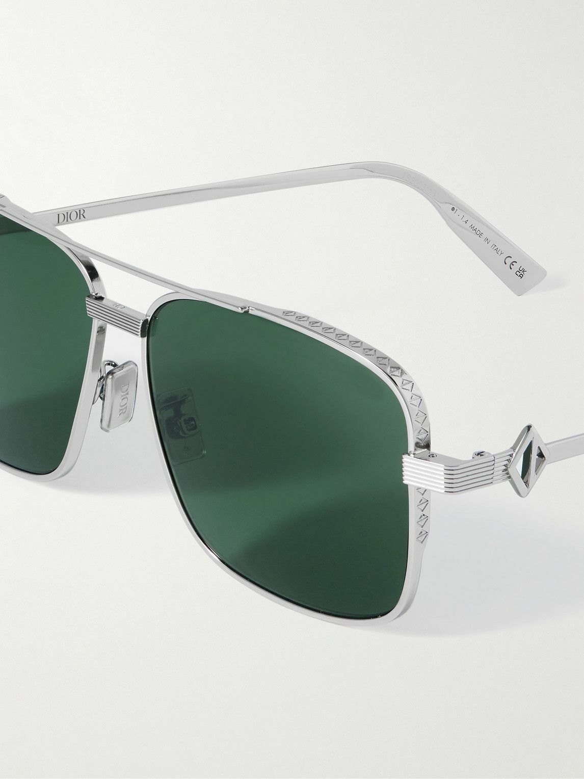 Dior Eyewear - CD Diamond S9U Square-Frame Silver-Tone Sunglasses