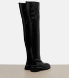 Khaite Fallon leather over-the-knee boots