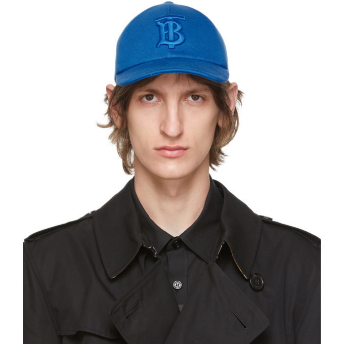 Photo: Burberry Blue TB Monogram Baseball Cap