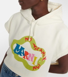 Marni x No Vacancy Inn cropped jersey hoodie