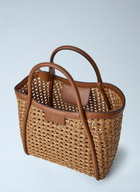 Max Mara Woven Leather Tote Bag