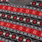 Kenzo Men's Logo Jaquard Crew Knit in Medium Red