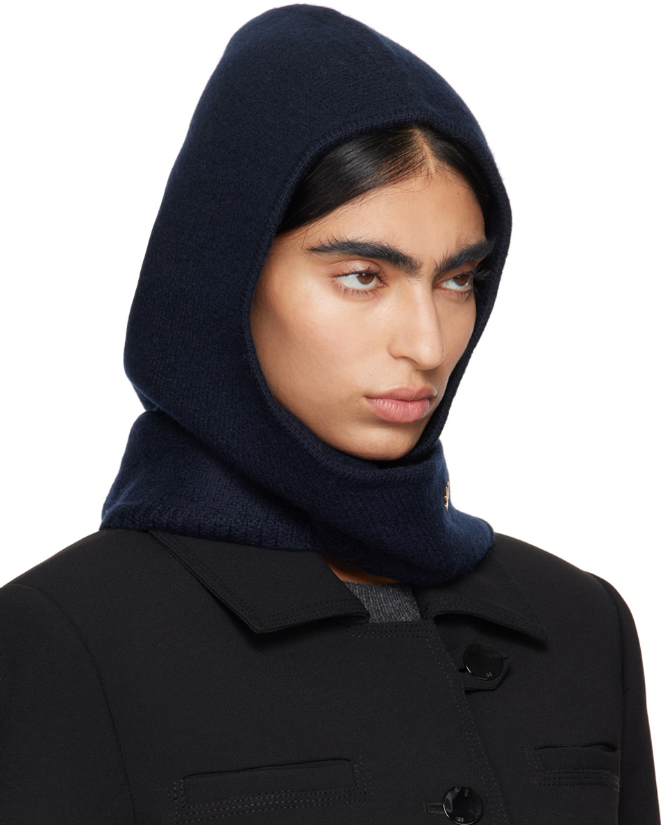 GANNI Navy Wool Balaclava GANNI