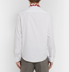 Gucci - Duke Appliquéd Cotton Oxford Shirt - White