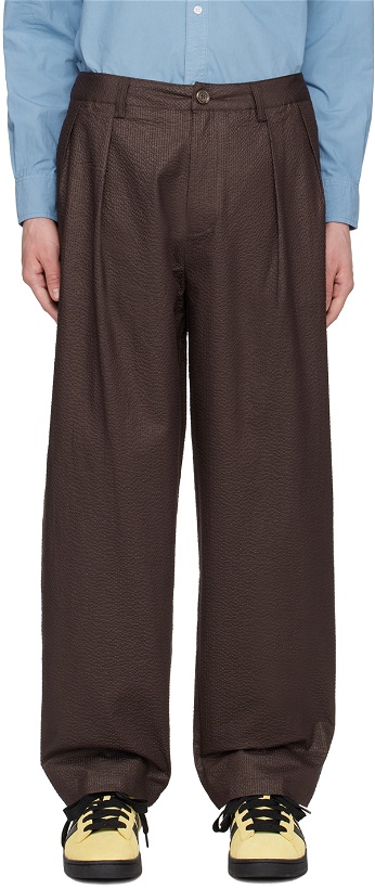 Photo: Pop Trading Company Brown Hewitt Trousers