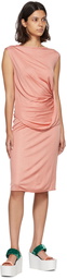 Dries Van Noten Pink Viscose Midi Skirt