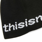 thisisneverthat Men's SP Logo No Cuff Beanie in Black 