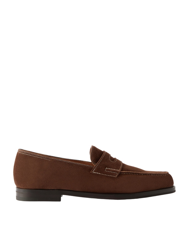 Photo: John Lobb - Lopez Suede Penny Loafers - Brown