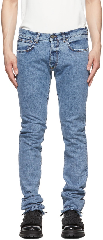 Photo: 424 Blue Lightwash Distressed Jeans