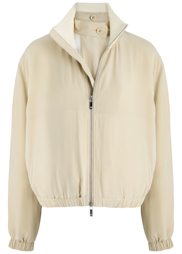 Photo: Helmut Lang Layered Silk and Satin Bomber Jackets Cream