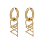 Off-White Women's Hoop Earrings in Gold