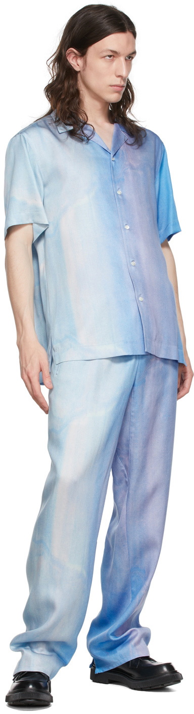 OVERCOAT Blue Lyocell Shirt