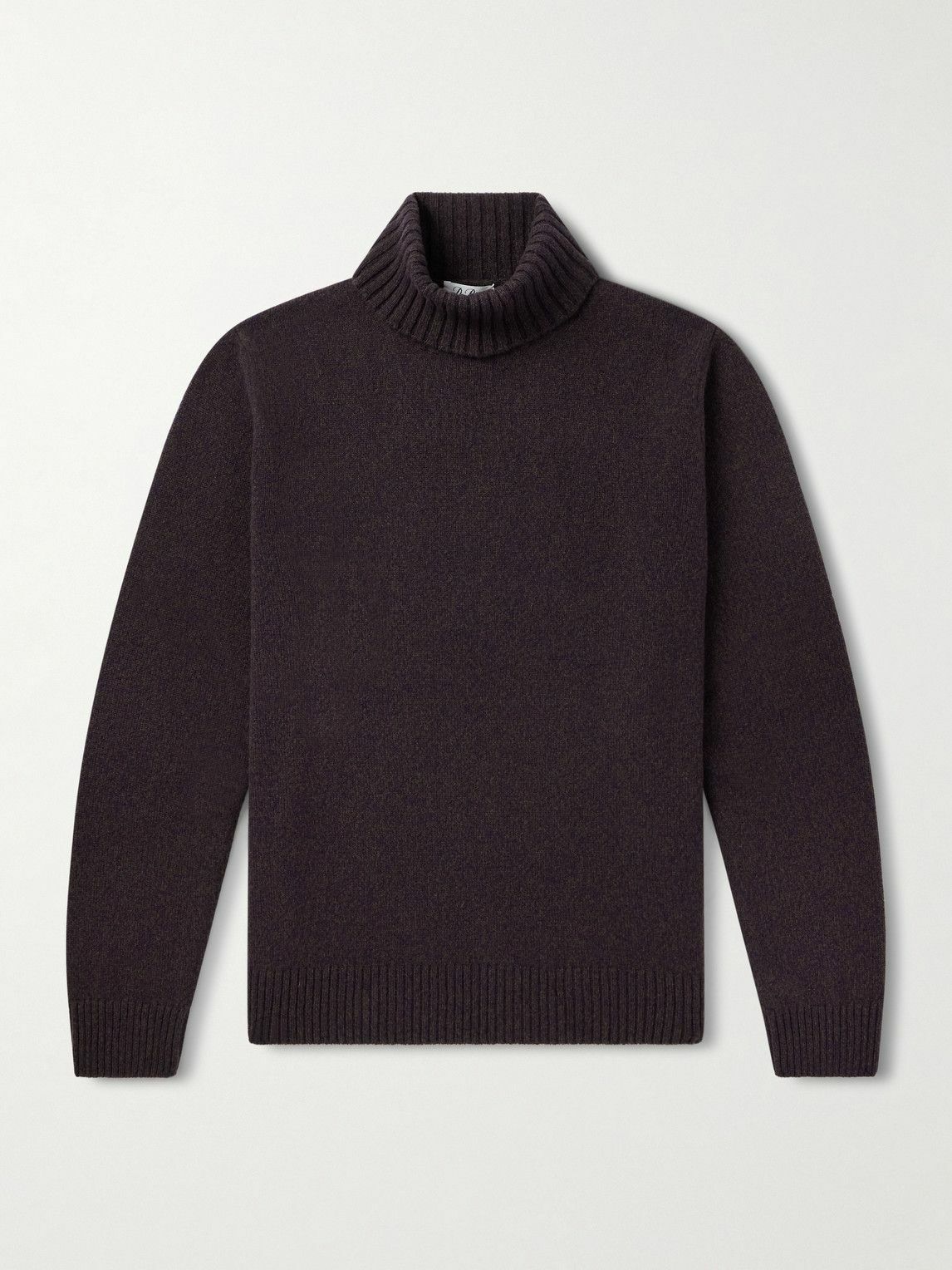 De Petrillo - Wool and Cashmere-Blend Rollneck Sweater - Burgundy