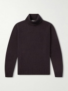 De Petrillo - Wool and Cashmere-Blend Rollneck Sweater - Burgundy