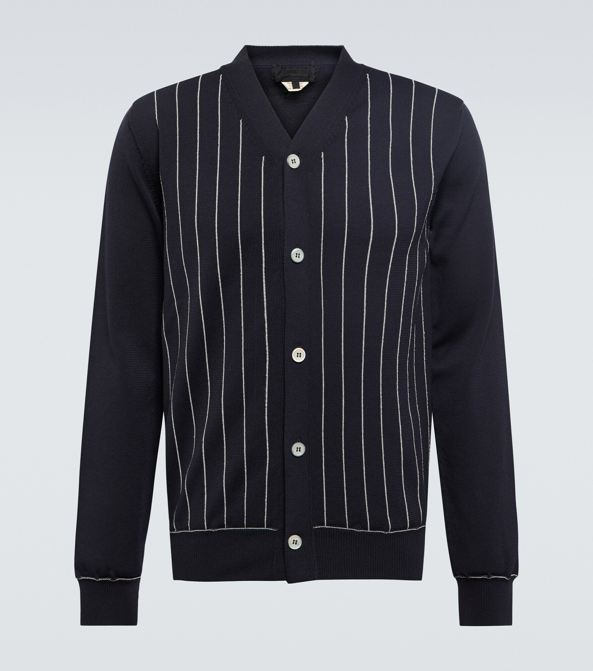 Comme des Garcons Homme Deux - Striped jersey cardigan