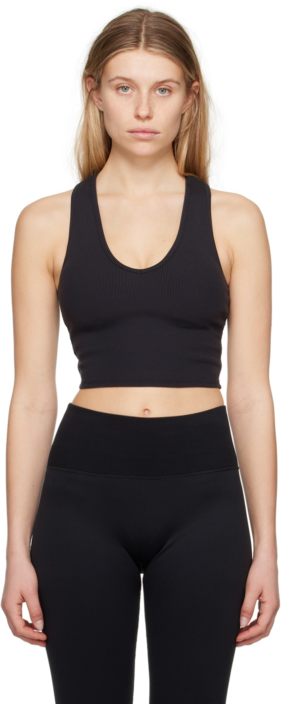 Alo Black Alosoft Chic Bra Tank Top Aloye