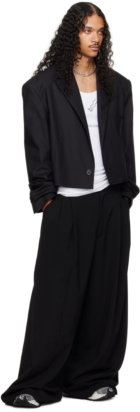 LU'U DAN Black Slashed Blazer