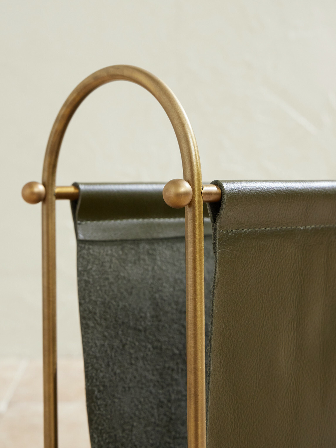 Soho Home - Meard Gold-Tone and Leather Magazine Rack