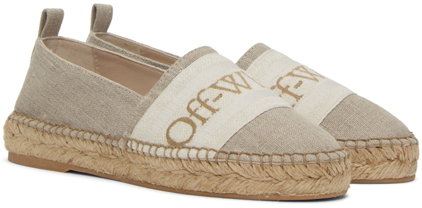 Off-White Beige Bookish Espadrilles Off-White