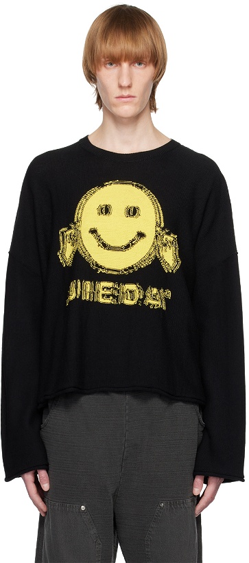 Photo: JieDa Black Smile Over Sweater