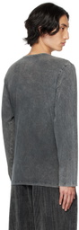 UMA WANG Gray Tommy Long Sleeve T-Shirt