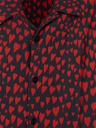 Ami-Alexandre Mattiussi Black Hearts Silk Shirt