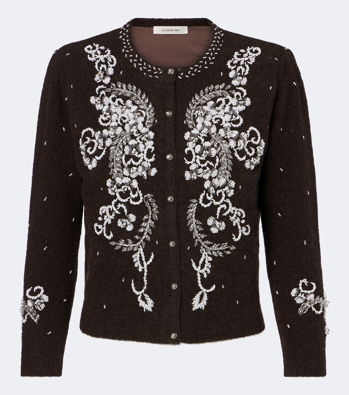 Jacques Wei Beaded wool-blend cardigan