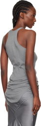Rick Owens Gray Concordians Basic Rib Tank Top