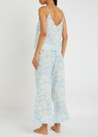 Desmond & Dempsey Alma Fig Printed Cotton Pyjama set Blue And White