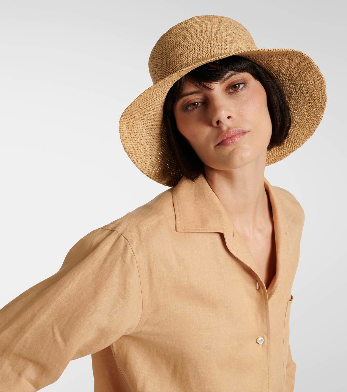 Loro Piana natural straw hat Loro Piana - Natural Suitcase Stripe Ingrid Panama Hat main image 3