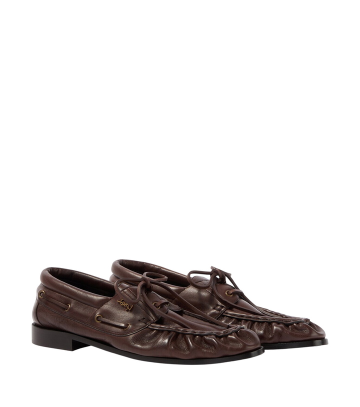 Photo: Saint Laurent Le Loafer Bateau leather boat shoes