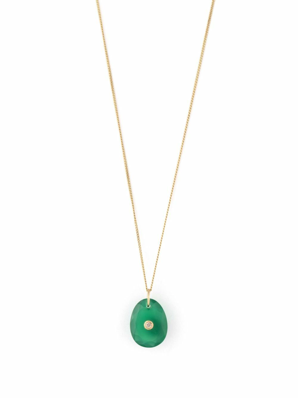 Pascale Monvoisin Gold Onyx Stone And Diamond Necklace
