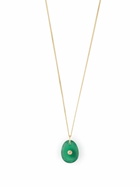 Pascale Monvoisin Gold Onyx Stone And Diamond Necklace