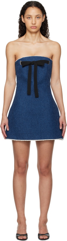 Photo: MSGM Blue Straight Neck Minidress