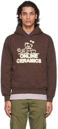 Online Ceramics Brown Bear Logo Hoodie