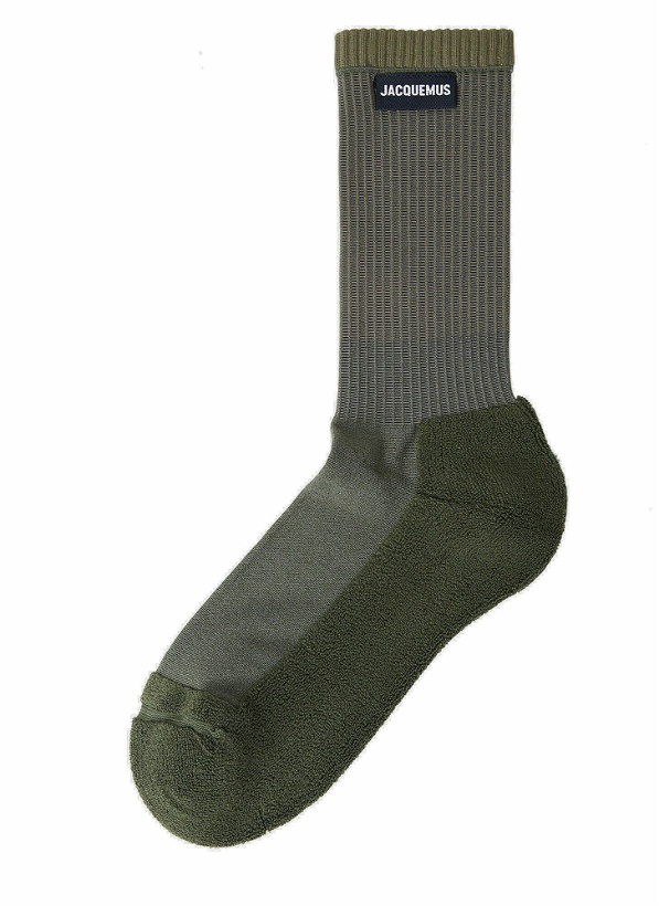 Photo: Jacquemus - Les Chaussettes A L'Enver Socks in Khaki