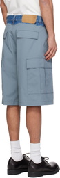 MM6 Maison Margiela Gray Denim Waistband Cargo Shorts