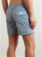 Rubinacci - Straight-Leg Mid-Length Printed Swim Shorts - Blue