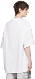 Feng Chen Wang White Paneled T-Shirt