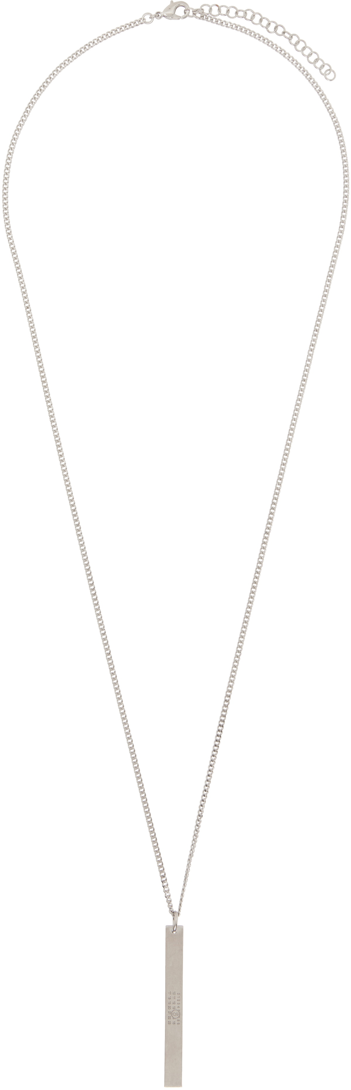 MM6 Maison Margiela Silver Dog Tag Necklace MM6 Maison Margiela