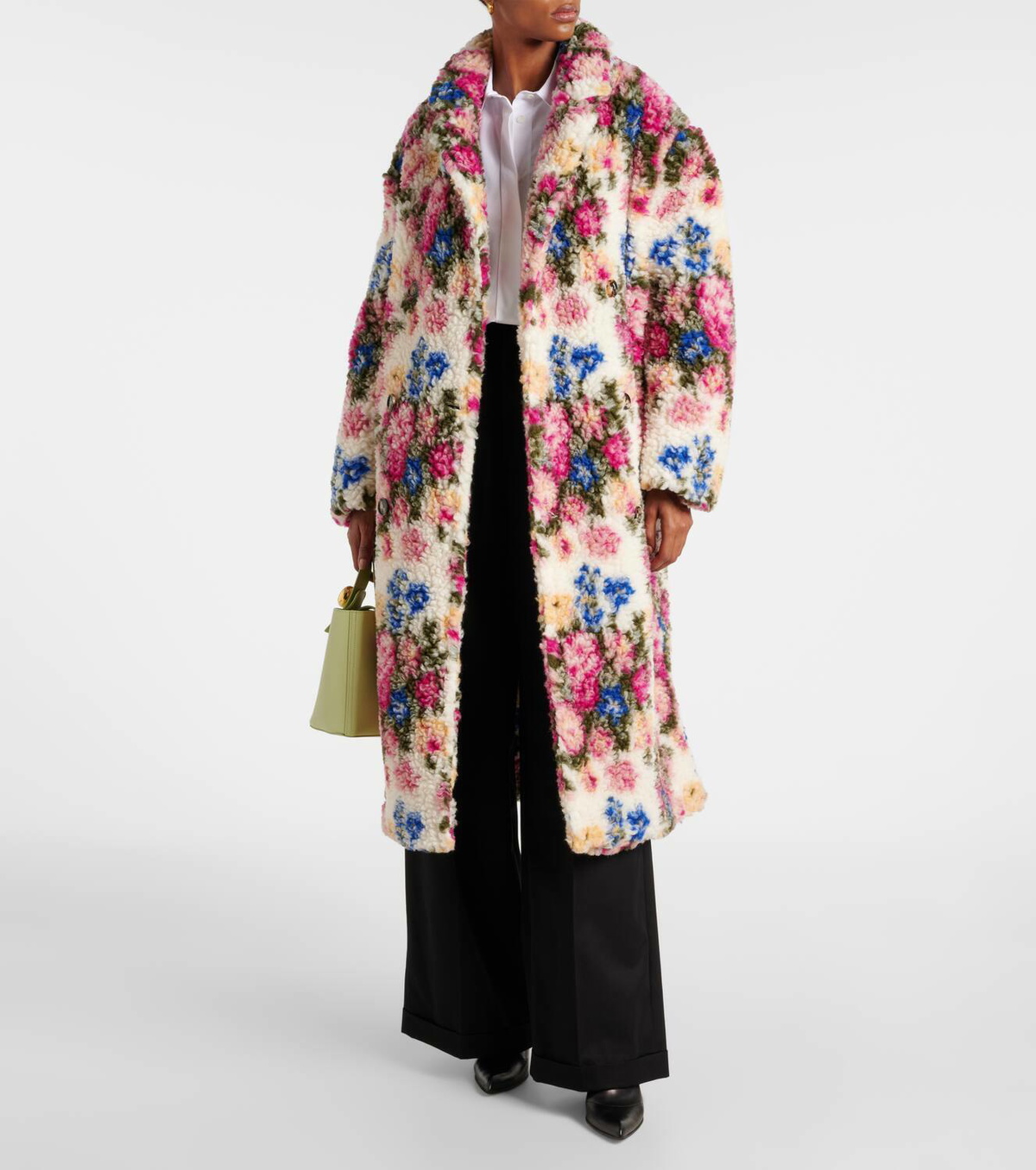 Loewe Belted floral teddy coat Loewe