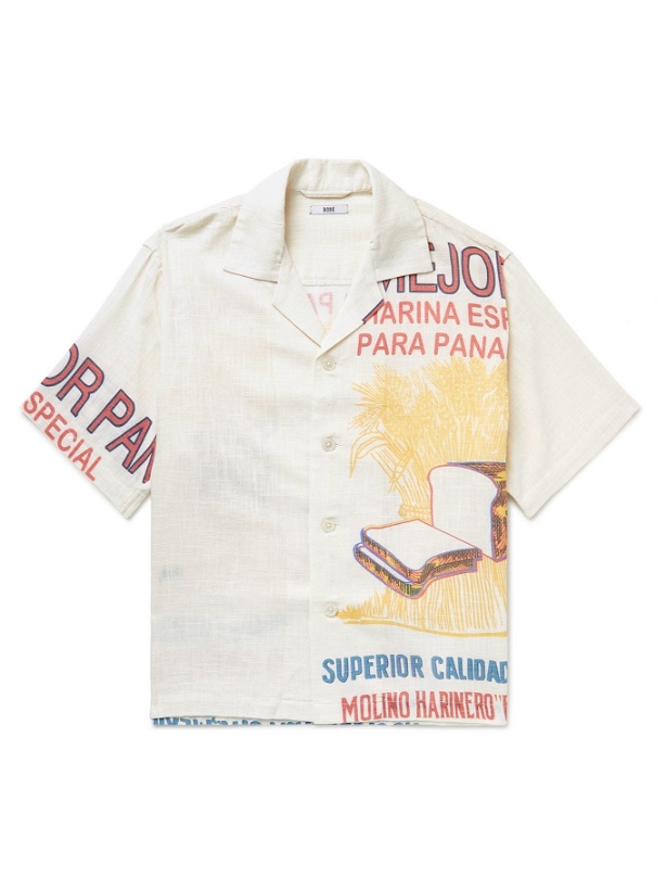 Photo: BODE - Camp-Collar Printed Cotton-Gauze Shirt - Neutrals