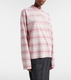 Prada Striped cotton piqué polo shirt