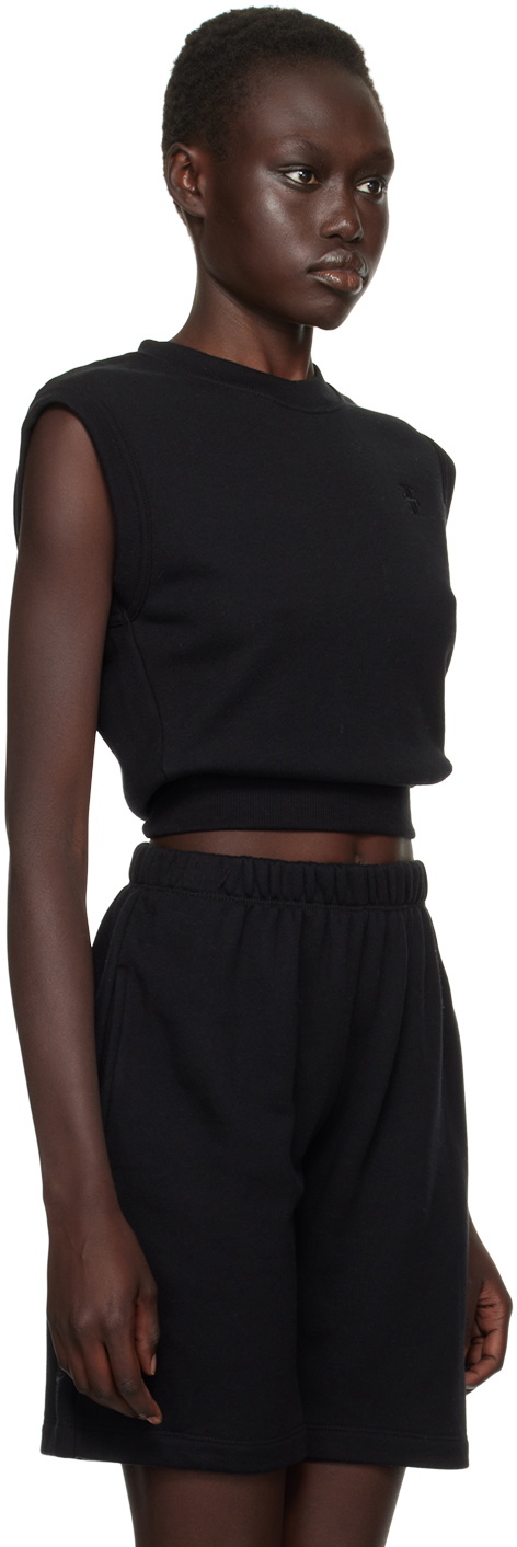 ÉTERNE Black Sleeveless Sweatshirt