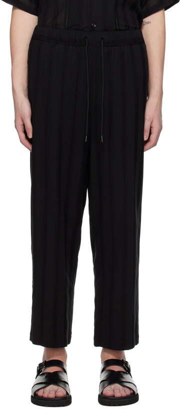 Photo: Attachment Black Striped Trousers