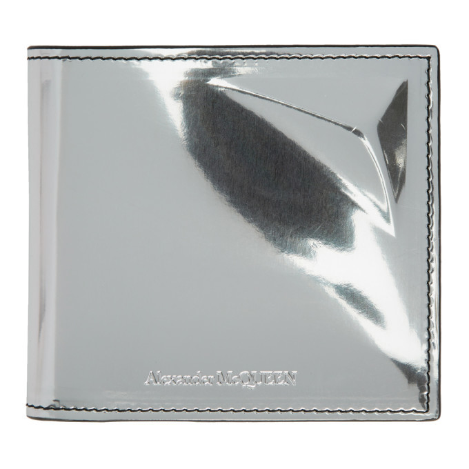 Photo: Alexander McQueen Silver Mirrored Star Bifold Wallet