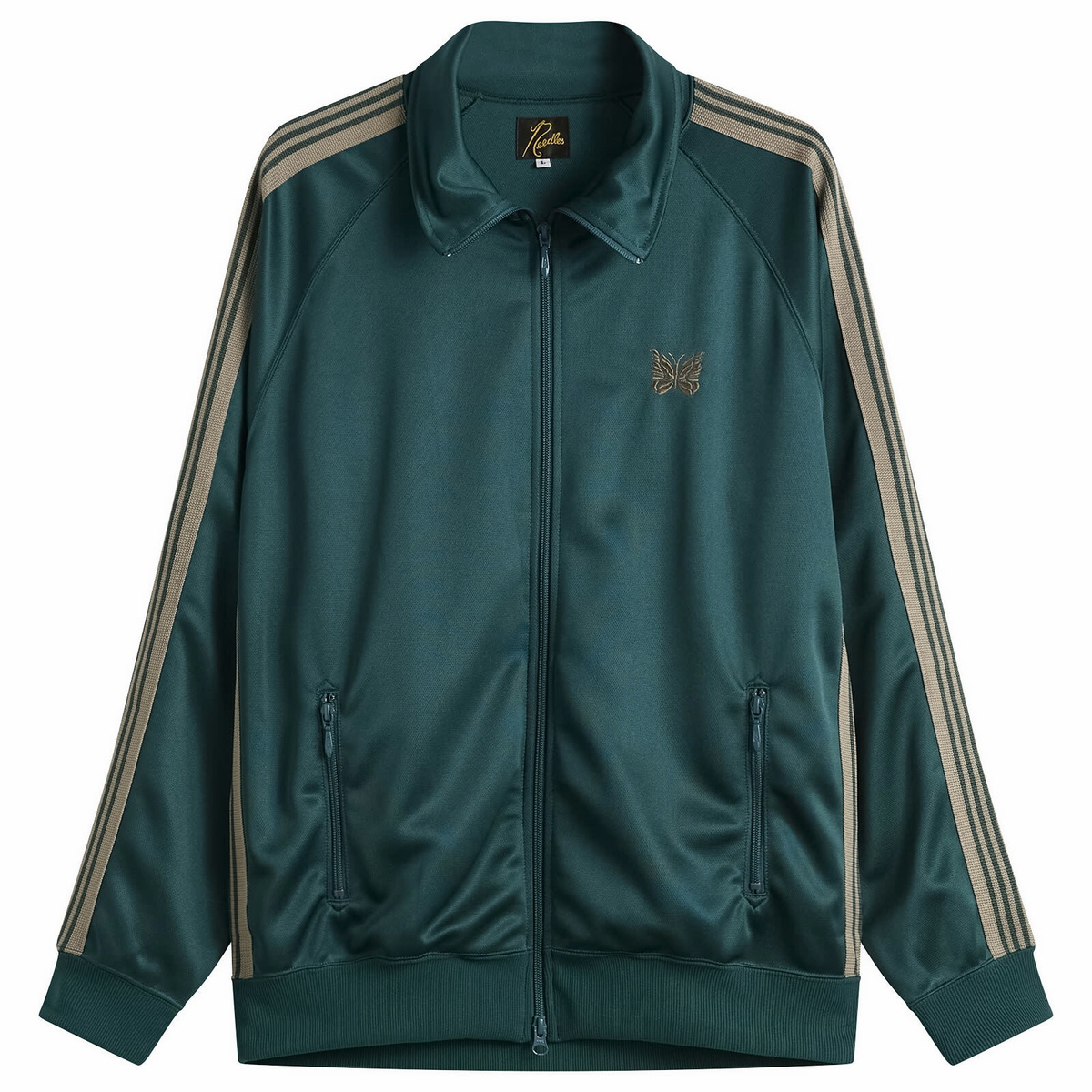 Needles Men's Velour RC Track Jacket in Turquoise Needles