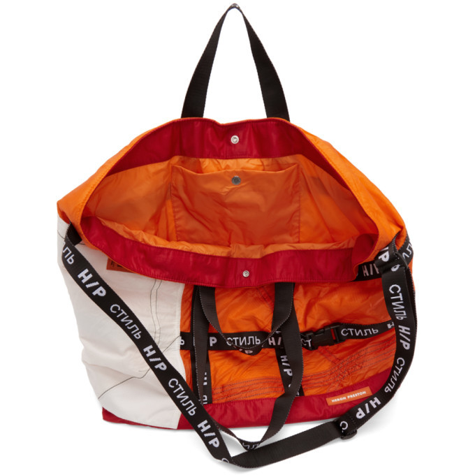 Heron Preston SSENSE Exclusive Orange JUMP Tote Heron Preston
