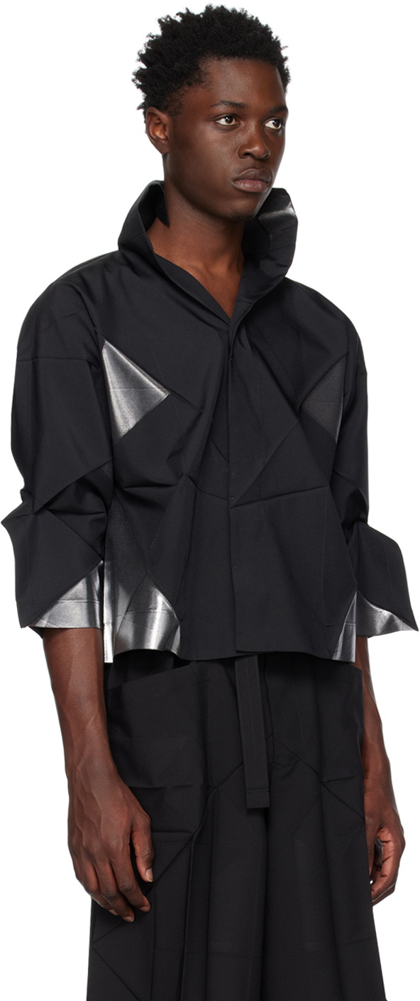 132 5. ISSEY MIYAKE Black Standard Jacket