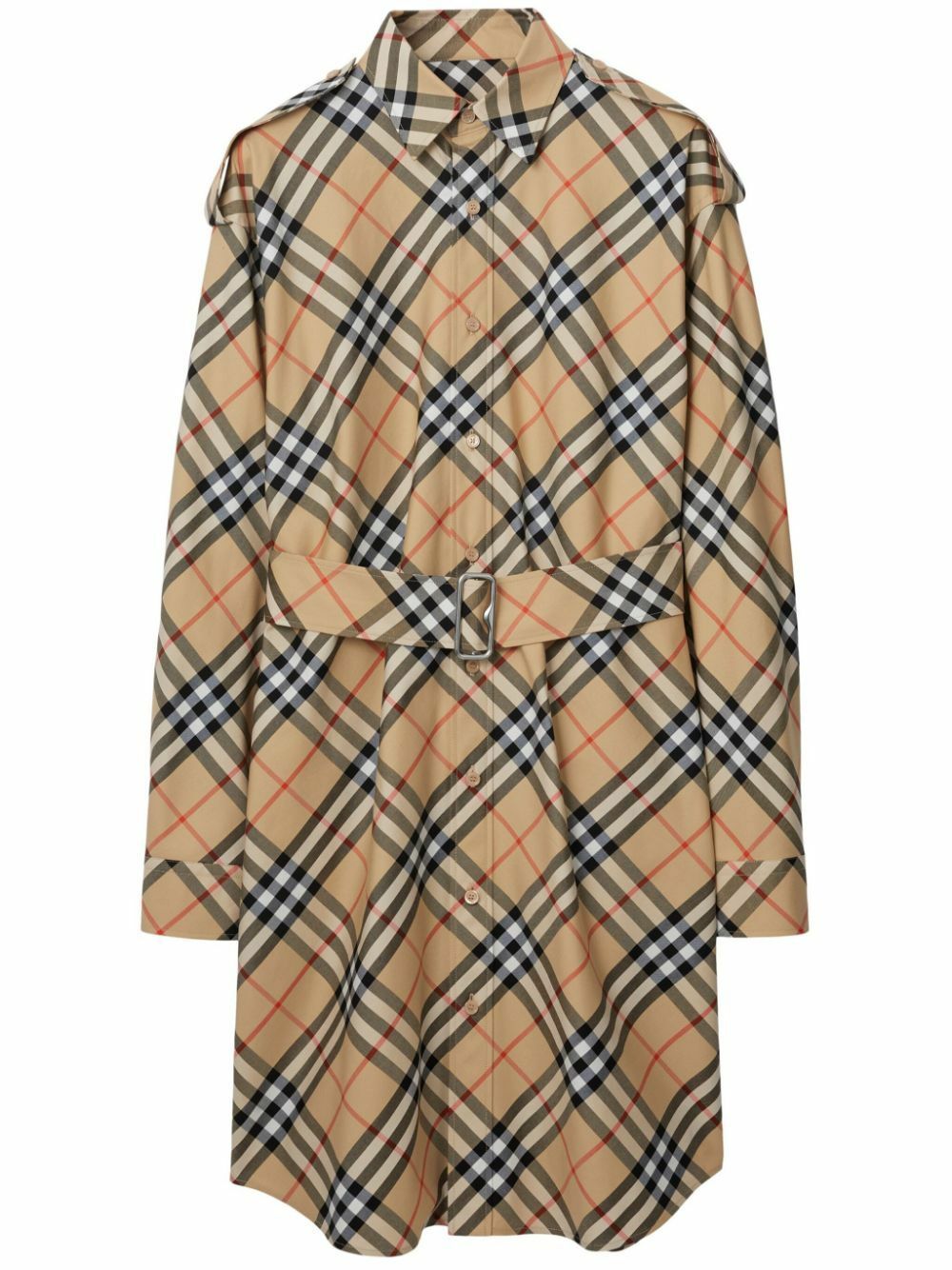 Burberry Brown Nova Check Cotton Shirt Dress